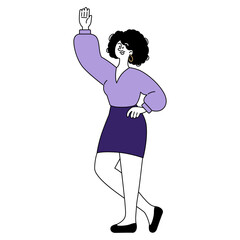 Businesswoman. Flat Vector Illustration