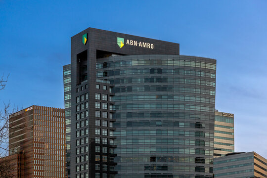 ABN AMRO head office. ABN AMRO Bank is the listed holding company of the Dutch banking group ABN AMRO. Amsterdam, the Netherlands. 16 March 2024. 