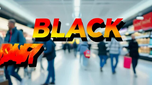 Shoppers in a supermarket during Black Friday
