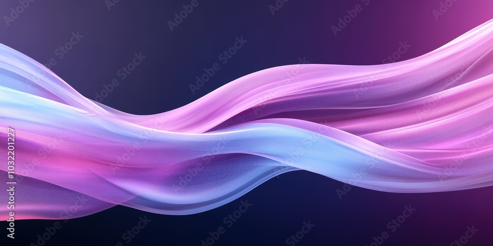 Wall mural Abstract Waves in Soft Color Gradient