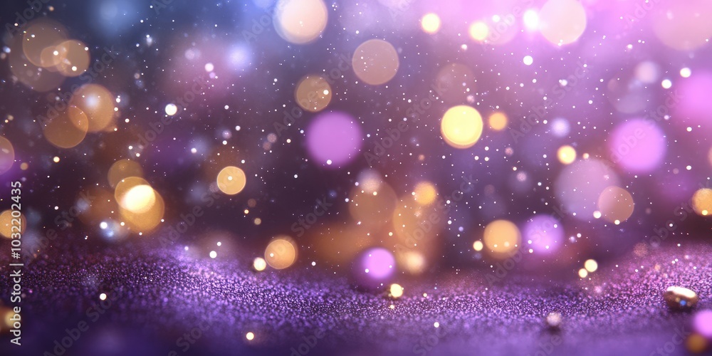 Poster soft bokeh background with colorful light particles