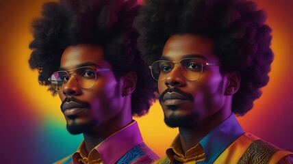 Retro Afro American Brothers