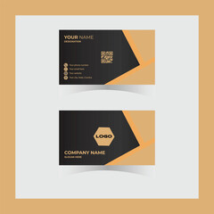 Modern and clean professional golden business card template
