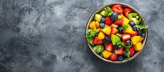 Fresh Fruit Salad in Bowl