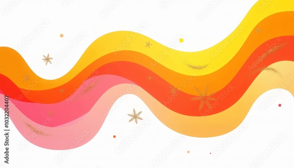 Aufkleber a lively blend of bold colors flows gracefully, creating an energetic vibe that captures the essence