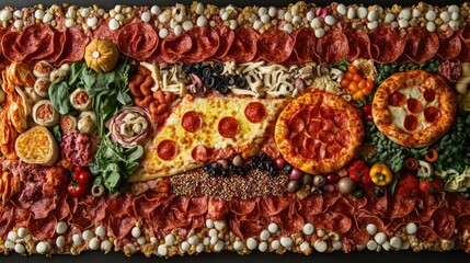 Pizza Mosaic Art