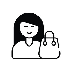 Shopaholic Avatar vector icon