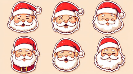 Santa claus sticker vector image