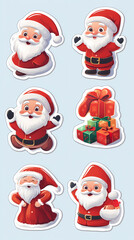 Santa claus sticker vector image