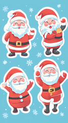 Santa claus sticker vector image