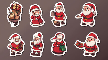 Santa claus sticker vector image