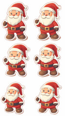 Santa claus sticker vector image