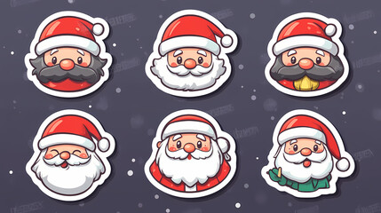 Santa claus sticker vector image