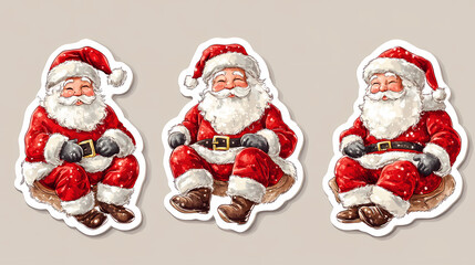 Santa claus sticker vector image