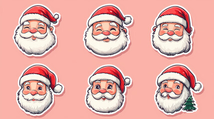 Santa claus sticker vector image