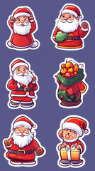Santa claus sticker vector image