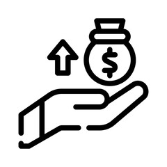 Icon Investment With Style Outline
