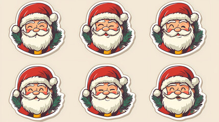 Santa claus sticker vector image