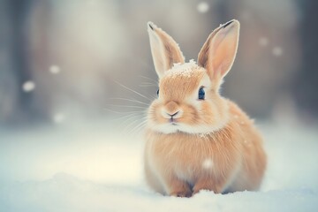  Adorable Rabbit in Snowy Winter Wonderland