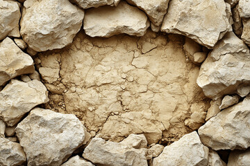 Fototapeta premium Rock framed background with copy space