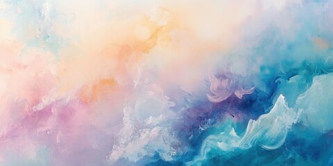 Fototapeta premium Abstract painting with pastel colors.