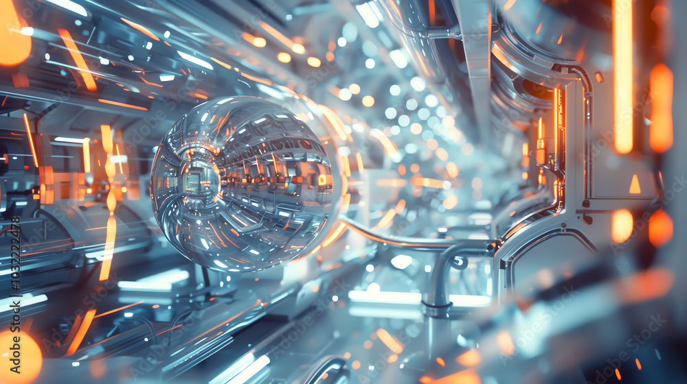 Poster craft a 3d rendering showcasing futuristic technologies meeting psychological concepts in a photorea