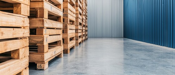 Efficient storage solutions maximizing space with wooden pallets in modern warehousing environments and logistics management