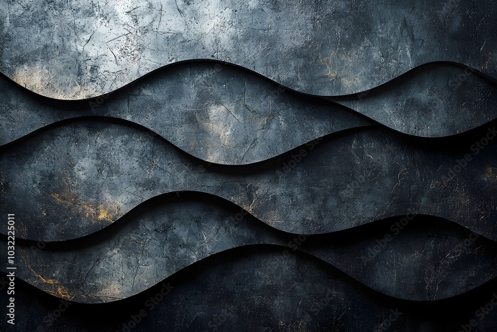 Poster abstract background featuring a dark, textured, wavy pattern that creates a sense of depth and movem