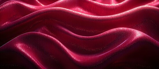 Obraz premium Close-up of a smooth, flowing crimson fabric with a subtle sheen.