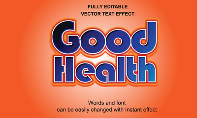 3d Text Effect Good Health