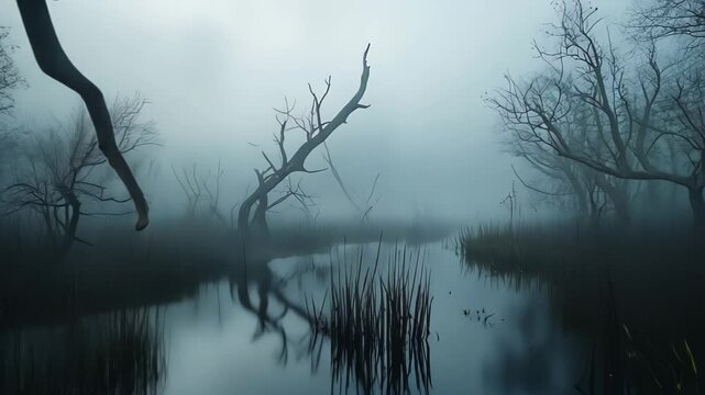 Mysterious Foggy Swamp