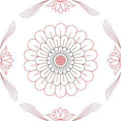 Sketch vector illustration silhouette design decorative ornament floral icon logo symbol classic vintage ethnic abstract modern