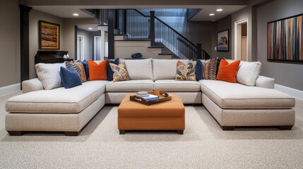 Cozy Modern Living Room with Stylish Sectional Sofa