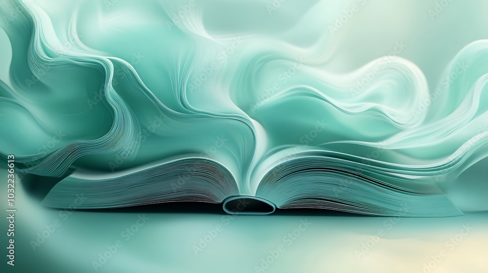Poster elegant world book day concept showcasing a stylized open book with delicate line art and subtle gra