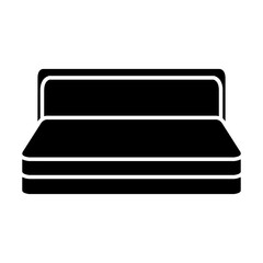 Bed icon vector. Bedroom illustration sign. Sleep symbol or logo.