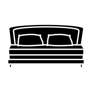 recommend clip art: Bed icon vector. Bedroom illustration sign. Sleep symbol or logo.