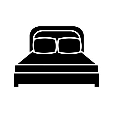recommend clip art: Bed icon vector. Bedroom illustration sign. Sleep symbol or logo.