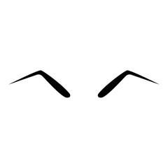 Brows icon vector. Eyebrow illustration sign. Forehead symbol or logo.