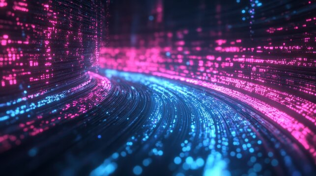 Abstract network information web science technology data center fiber optic cable 5G connection future light digital