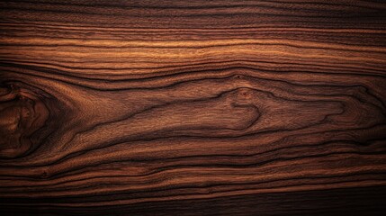 Close-up view of a wooden surface with rich, dark brown and black grain patterns