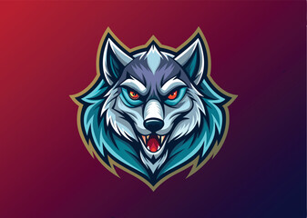 Fototapeta premium wolf head illustration