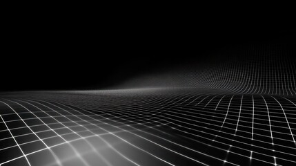 Naklejka premium Bright grid pattern Pure black horizontal banner