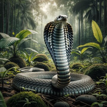 Portrait of Indian cobra, naja naja