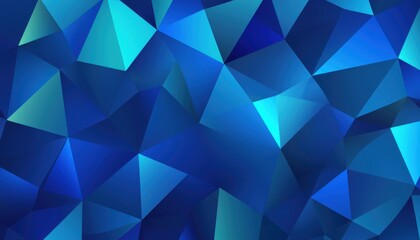 Fototapeta premium A vibrant abstract design featuring various shades of blue in a geometric pattern, ideal for backgrounds or digital art.