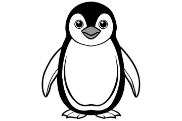 penguin on white