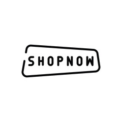 Shop Now Button vector icon