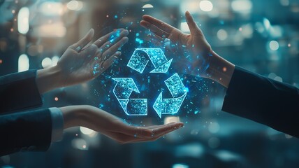 リサイクルマークとエコの推進イメージ