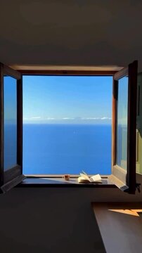 View from the window on the beach