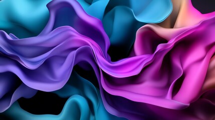 Obraz premium Vibrant Abstract Flowing Fabric Creates Artistic Wave of Colorful Textures - Perfect for Modern Stock Photography