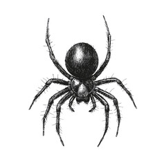Black Spider Illustration.